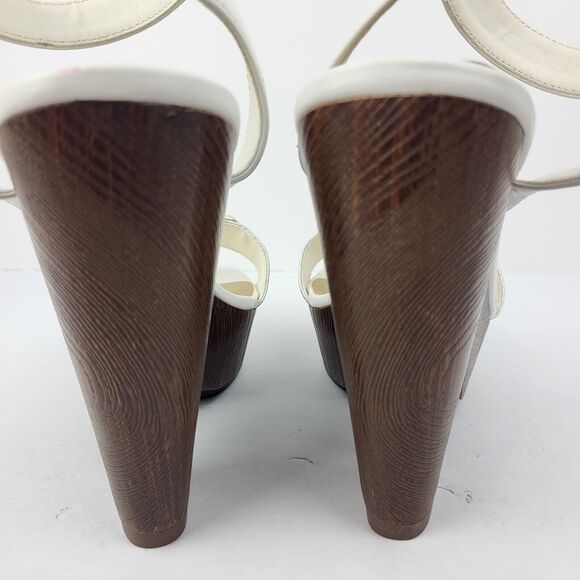 GBG Los Angeles Selah ankle strap Block Heel White Sandal - Picture 13 of 15